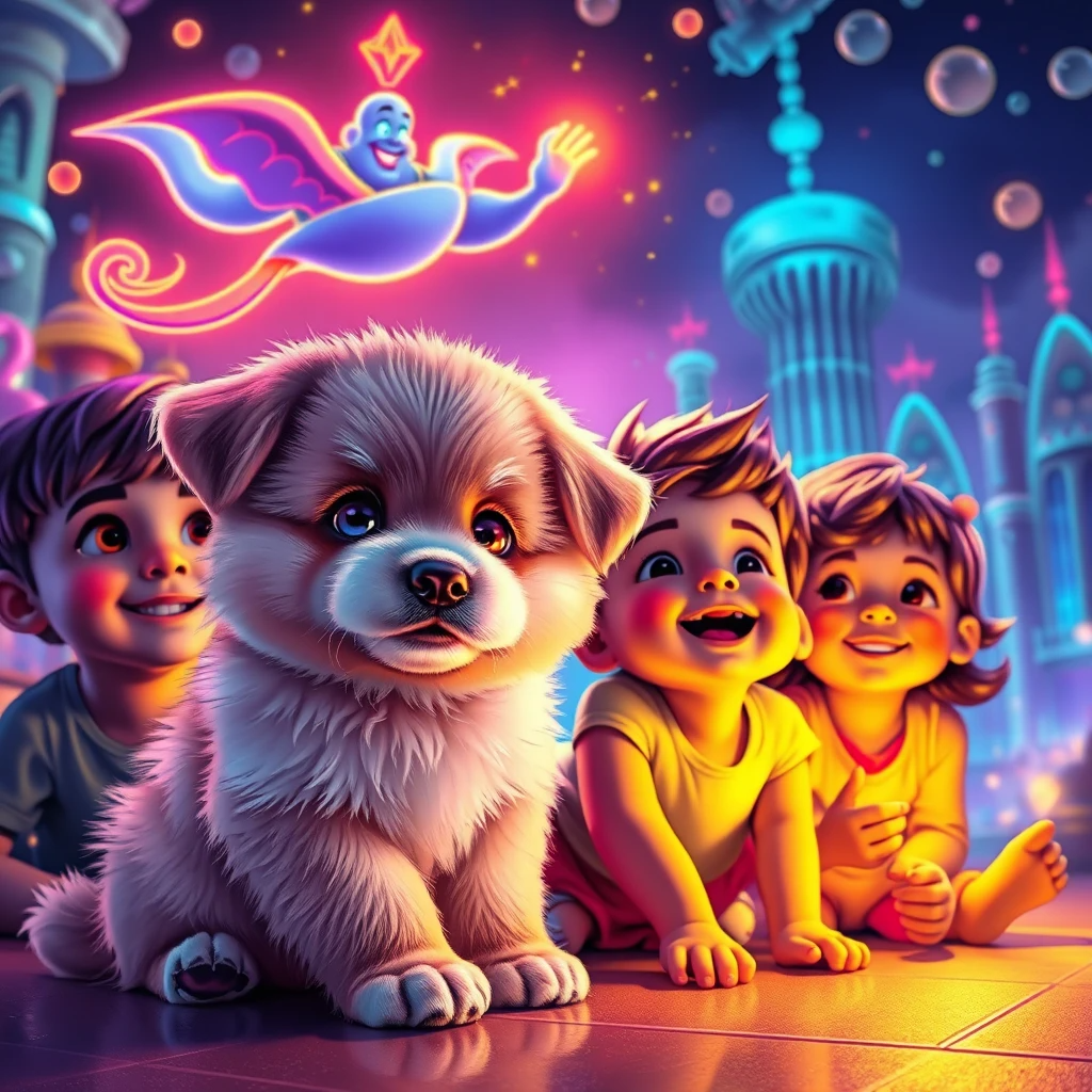 Colorful illustration of a magical story world